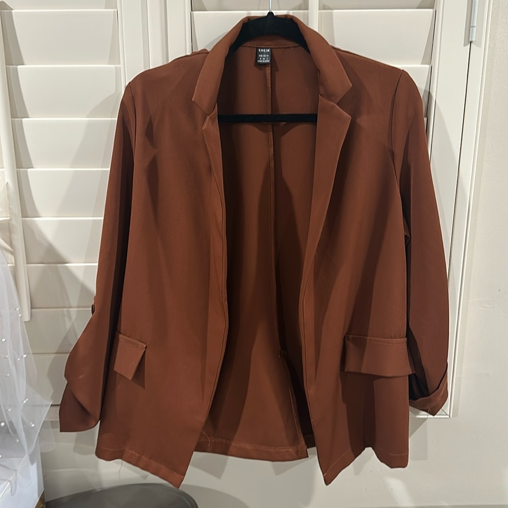 SHEIN Rust Light Blazer Size S